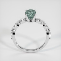 1.38 Ct. Bluish Green Sapphire Ring, 18K White Gold 3