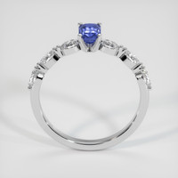 0.73 Ct. Purplish Blue Sapphire Ring, 18K White Gold 3