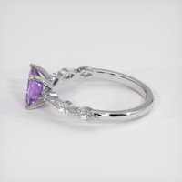 1.16 Ct. Purple Sapphire Ring, 18K White Gold 4