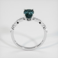 2.61 Ct. Bluish Green Sapphire Ring, 18K White Gold 3