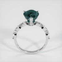 5.04 Ct. Greenish Blue Sapphire Ring, 18K White Gold 3