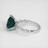 5.04 Ct. Greenish Blue Sapphire Ring, 18K White Gold 4