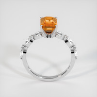 3.05 Ct. Orange Sapphire Ring, 18K White Gold 3