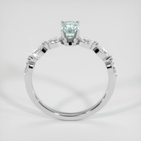 0.76 Ct. Bluish Green Sapphire Ring, 18K White Gold 3