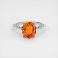 6.15 Ct. Gemstone Ring, 14K White & Yellow 1