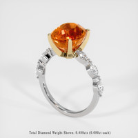 6.15 Ct. Gemstone Ring, 14K White & Yellow 2