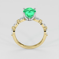2.12 Ct. Emerald Ring, 18K White & Yellow 3