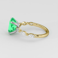 2.12 Ct. Emerald Ring, 18K White & Yellow 4