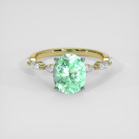 2.01 Ct. Emerald Ring, 18K White & Yellow 1