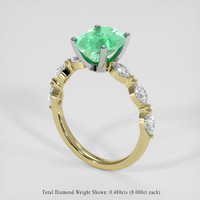2.01 Ct. Emerald Ring, 18K White & Yellow 2