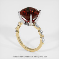 8.50 Ct. Orangish Red Spessartite Garnet Ring, 18K White & Yellow 2