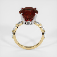 8.50 Ct. Orangish Red Spessartite Garnet Ring, 18K White & Yellow 3