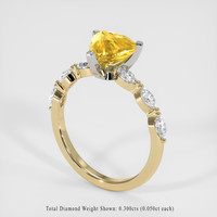 2.11 Ct. Sapphire Ring, 18K White & Yellow 2