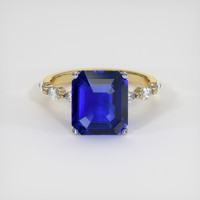 5.01 Ct. Blue Sapphire Ring, 18K White & Yellow 1
