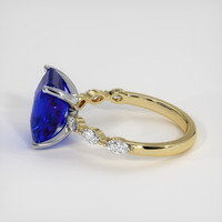 5.01 Ct. Blue Sapphire Ring, 18K White & Yellow 4