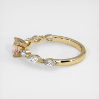 0.49 Ct. Padparadscha Sapphire Ring, 10K Yellow Gold 4