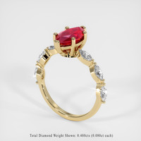 1.31 Ct. Ruby Ring, 10K Yellow Gold 2