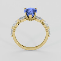 2.51 Ct. Blue Sapphire Ring, 10K Yellow Gold 3