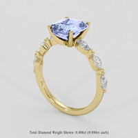 2.51 Ct. Violet Sapphire Ring, 10K Yellow Gold 2