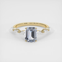 2.11 Ct. Blue Sapphire Ring, 10K Yellow Gold 1