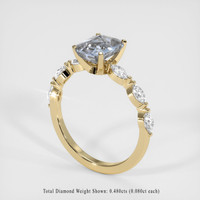2.11 Ct. Blue Sapphire Ring, 10K Yellow Gold 2
