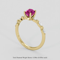1.05 Ct. Bi Color Sapphire Ring, 10K Yellow Gold 2