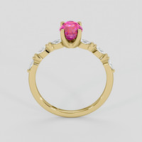 1.05 Ct. Bi Color Sapphire Ring, 10K Yellow Gold 3