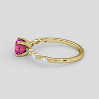 1.05 Ct. Bi Color Sapphire Ring, 10K Yellow Gold 4