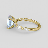 2.99 Ct. Blue Sapphire Ring, 10K Yellow Gold 4