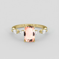1.79 Ct. Padparadscha Sapphire Ring, 10K Yellow Gold 1