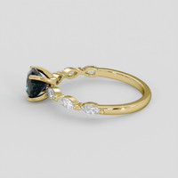 1.23 Ct. Bluish Green Sapphire Ring, 10K Yellow Gold 4