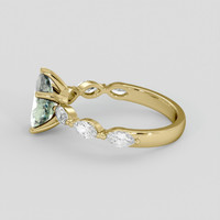 1.40 Ct. Green Sapphire Ring, 10K Yellow Gold 4