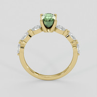 1.37 Ct. Green Sapphire Ring, 10K Yellow Gold 3