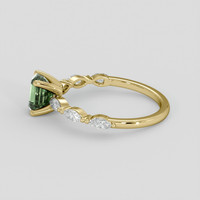 1.37 Ct. Green Sapphire Ring, 10K Yellow Gold 4