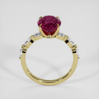 3.26 Ct. Pinkish Red Rubellite Tourmaline Ring, 14K Yellow Gold 3
