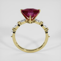 3.13 Ct. Pinkish Red Rubellite Tourmaline Ring, 14K Yellow Gold 3