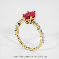 1.31 Ct. Ruby Ring, 14K Yellow Gold 2