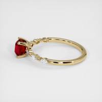 1.01 Ct. Ruby Ring, 14K Yellow Gold 4