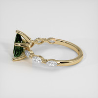 1.09 Ct. Green Sapphire Ring, 14K Yellow Gold 4