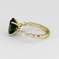 3.87 Ct. Green Sapphire Ring, 14K Yellow Gold 4
