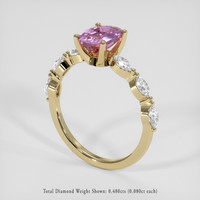 1.60 Ct. Pinkish Purple Sapphire Ring, 14K Yellow Gold 2