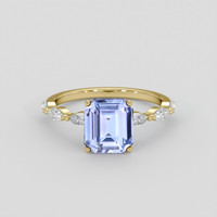 2.51 Ct. Violet Sapphire Ring, 14K Yellow Gold 1