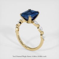 4.27 Ct. Blue Sapphire Ring, 14K Yellow Gold 2