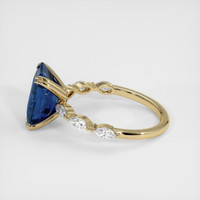 4.27 Ct. Blue Sapphire Ring, 14K Yellow Gold 4