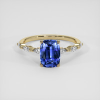 1.34 Ct. Blue Sapphire Ring, 14K Yellow Gold 1