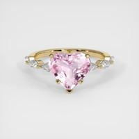1.96 Ct. Pink Sapphire Ring, 14K Yellow Gold 1