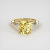 6.18 Ct. Yellow Sapphire Ring, 14K Yellow Gold 1