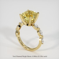 6.18 Ct. Yellow Sapphire Ring, 14K Yellow Gold 2