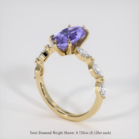 2.50 Ct. Purple Sapphire Ring, 14K Yellow Gold 2