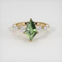 1.48 Ct. Green Sapphire Ring, 14K Yellow Gold 1